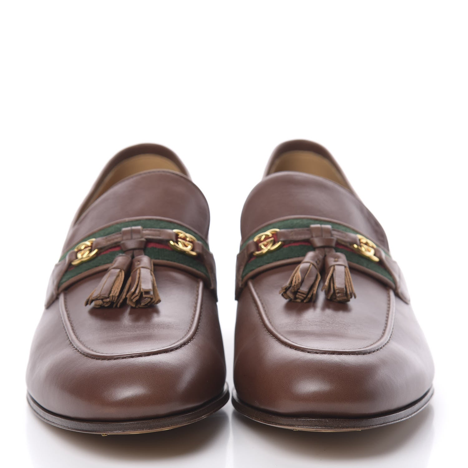 Gucci Calfskin Mens Jakarta Loafers 10 Indian Ebony 2 of 10