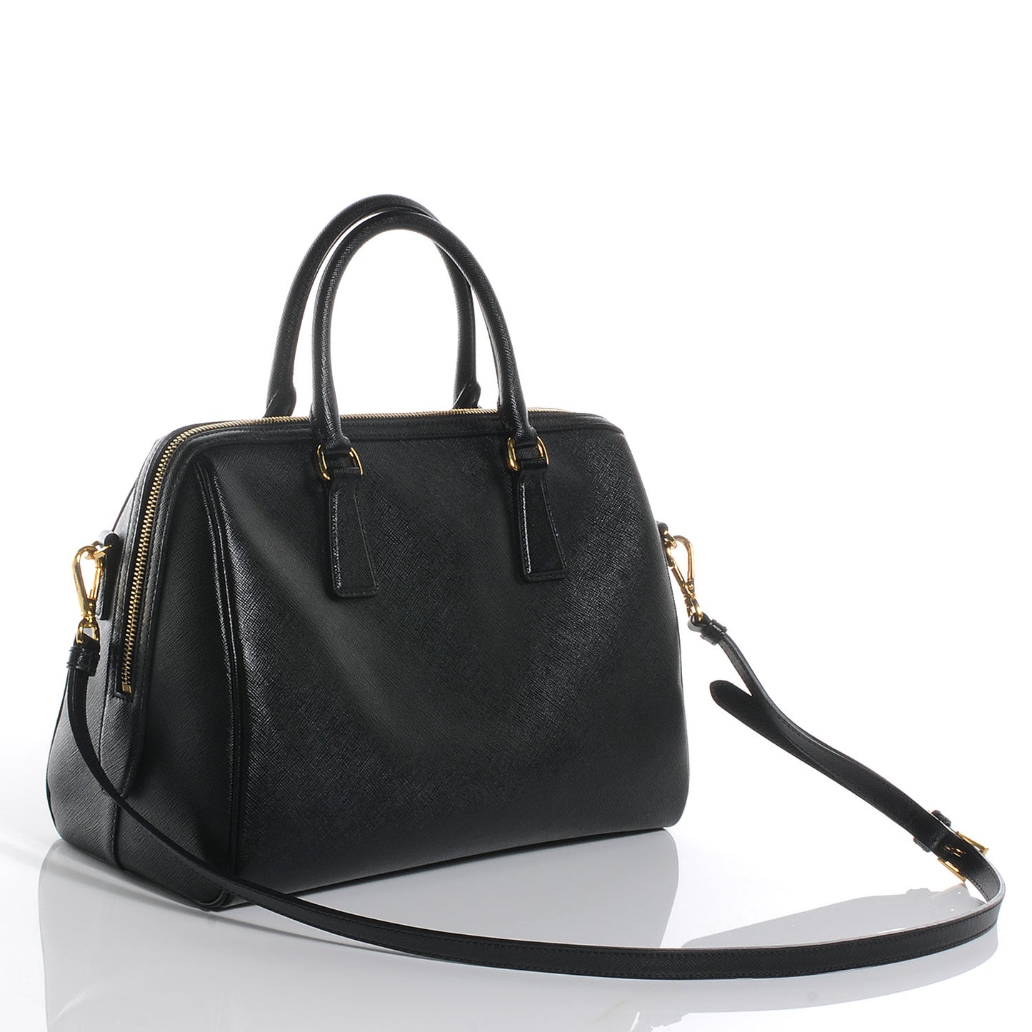 Saffiano Lux Bowler Black