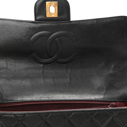 Chanel Lambskin Quilted Medium Rectangular Kelly Flap Bag Black 12 of 13