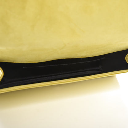 Saint Laurent Patent Calfskin Monogram Large Belle De Jour Clutch Yellow 5 of 7