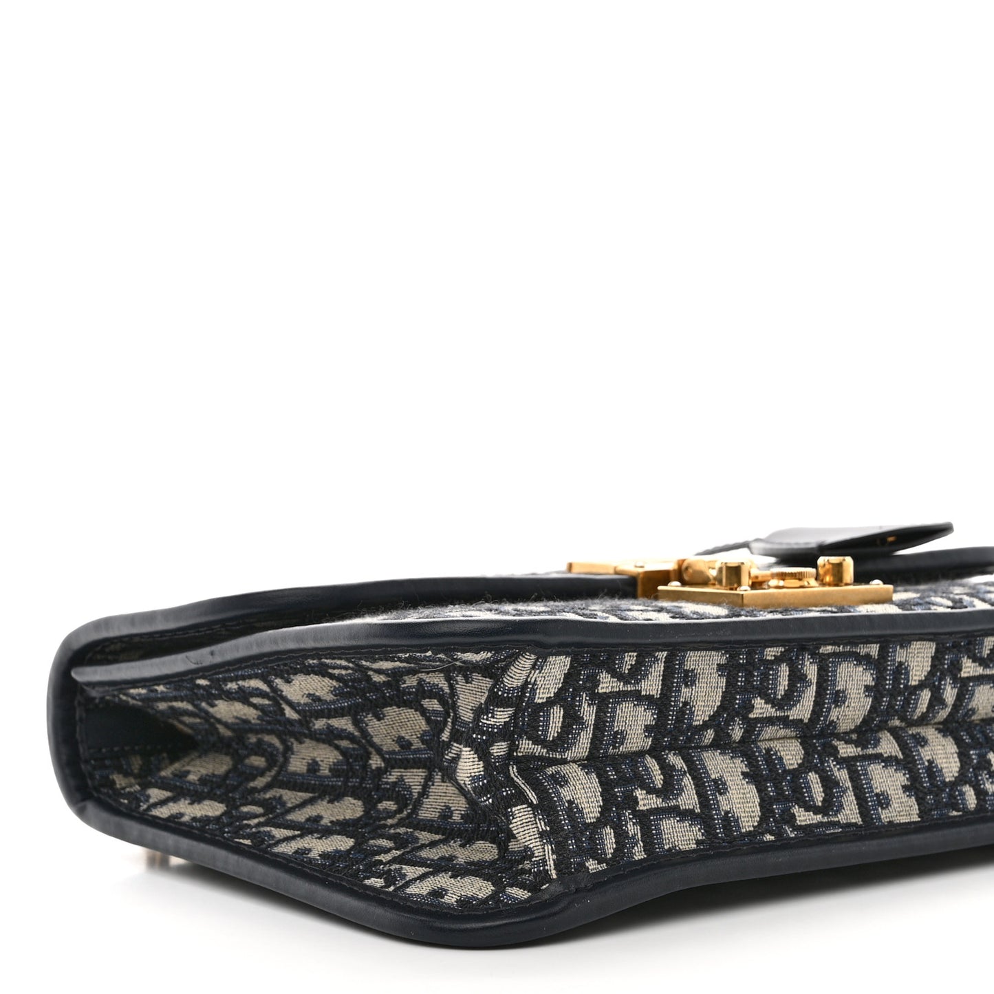 CHRISTIAN DIOR Oblique Small DiorAddict Flap Bag Navy Blue