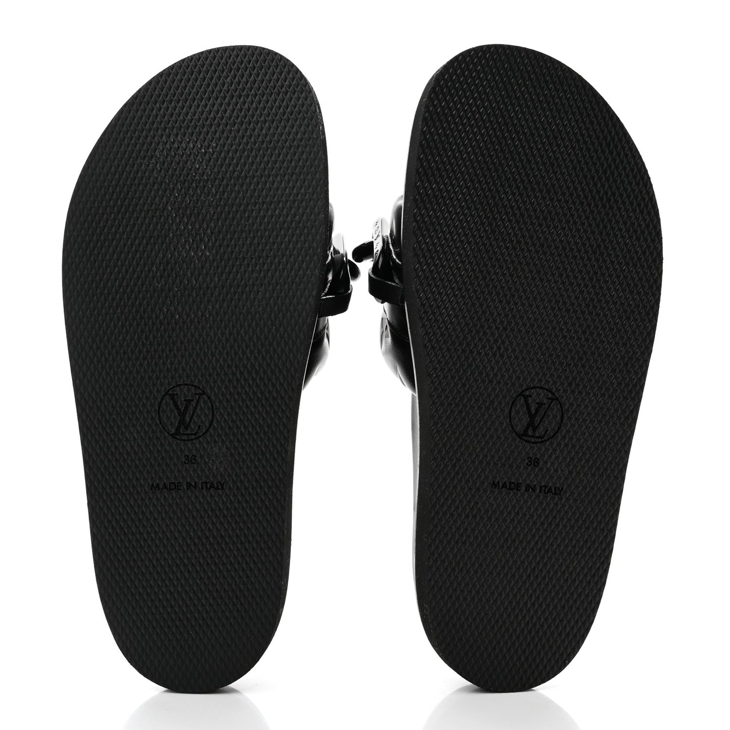 Calfskin Embossed Monogram Sunset Flat Comfort Mule 36 Black