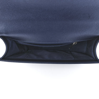 Chanel Metallic Caviar Quilted New Medium Boy Flap Navy 4 of 11