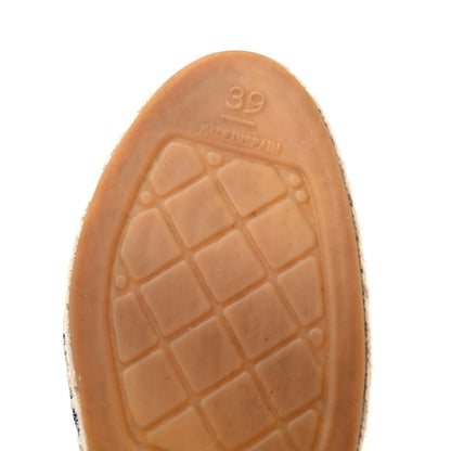 Chanel Denim Toile CC Espadrilles 39 Navy Black 9 of 10