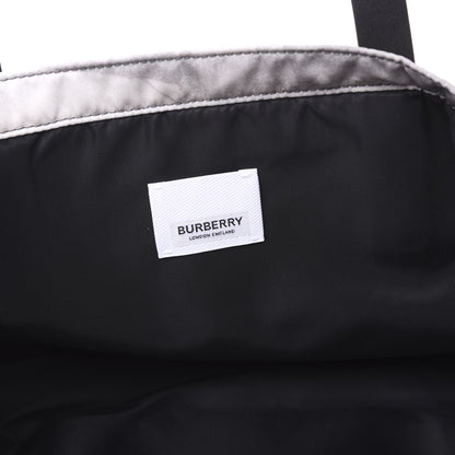 Burberry Nylon London Montage Print Flat Tote Bag Black 7 of 9