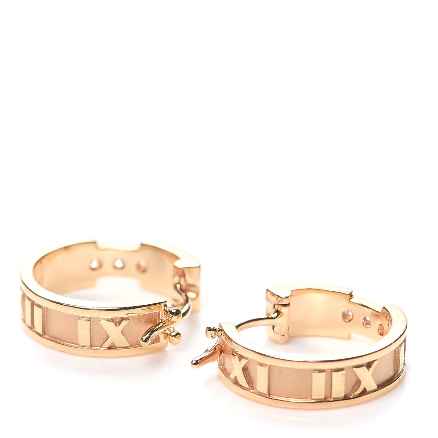 18K Rose Gold Diamond Atlas Hoop Earrings