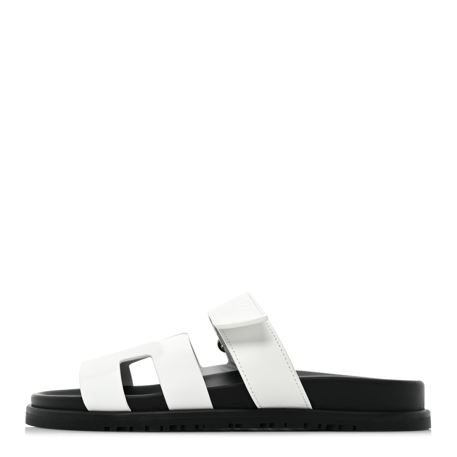 Hermes Calfskin Womens Chypre Sandals 38 White 1 of 9