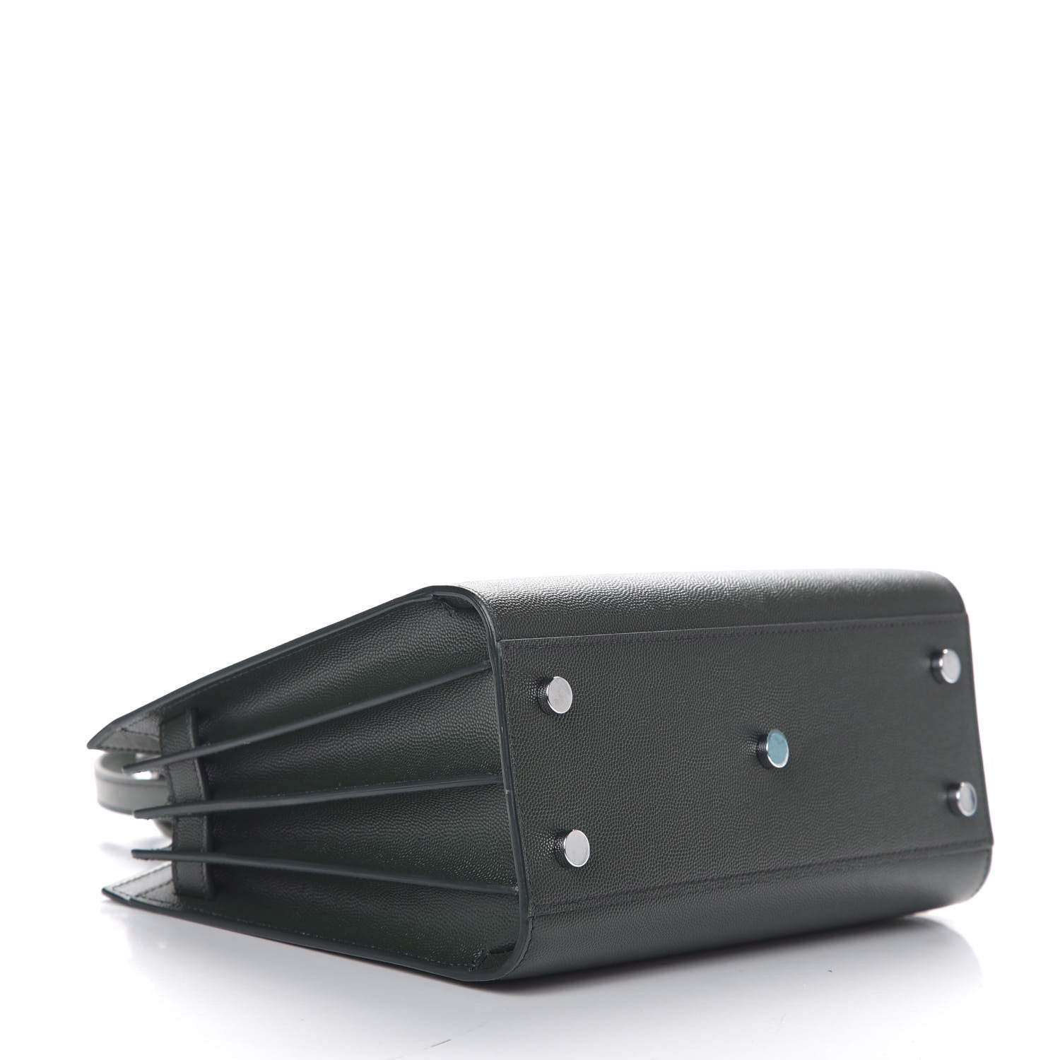 Saint Laurent Grained Calfskin Baby Sac De Jour Vert Fonce 3 of 11