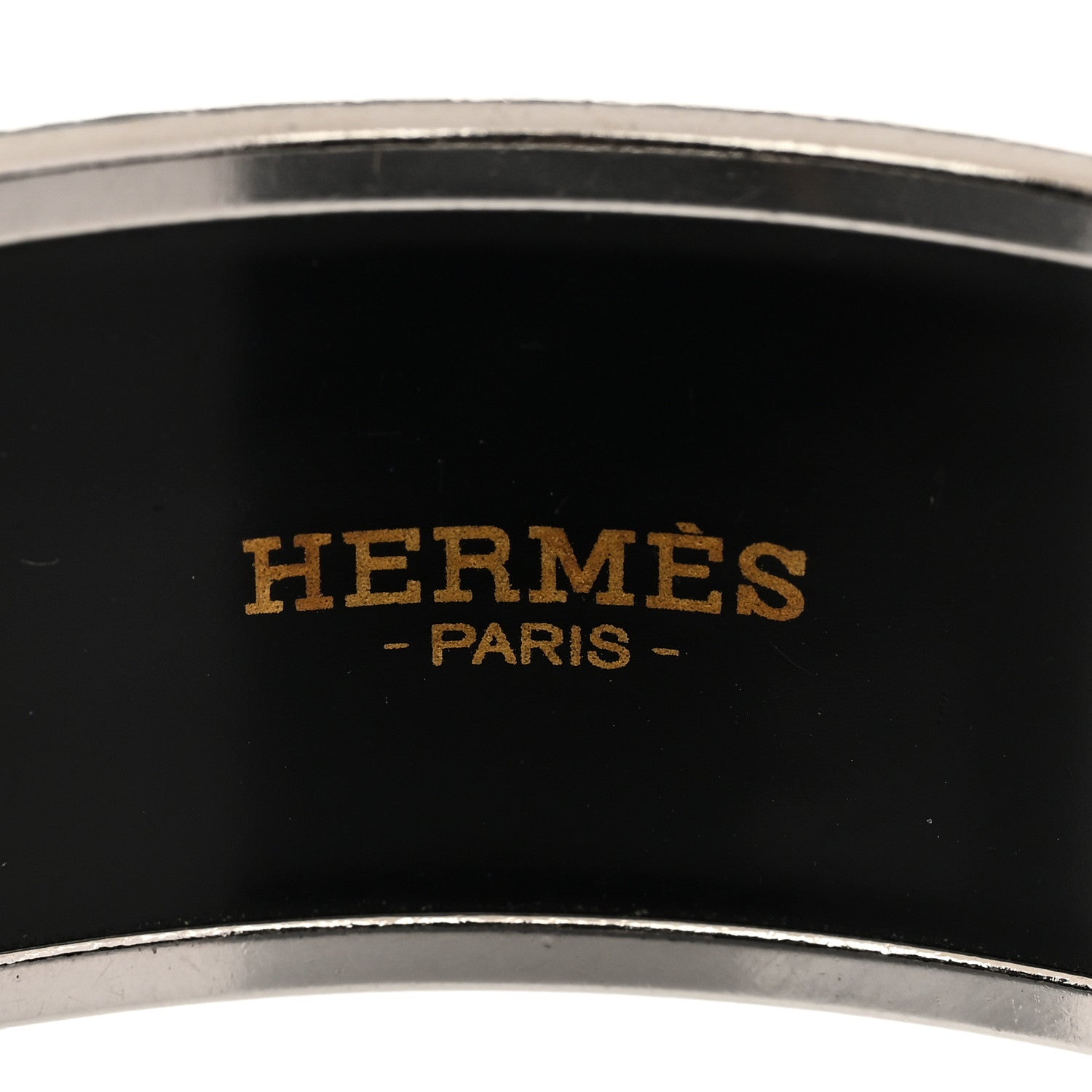 Hermes Enamel Printed Wide Grand Apparat Bracelet 65 White 5 of 6