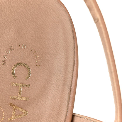 Chanel Calfskin CC Turnlock Sandals 37.5 Beige 12 of 15