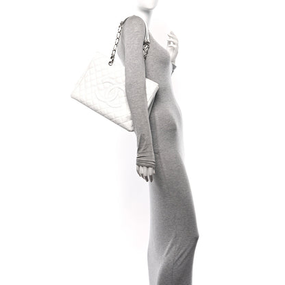 Chanel Caviar Quilted Grand Shopping Tote GST White 3 of 15