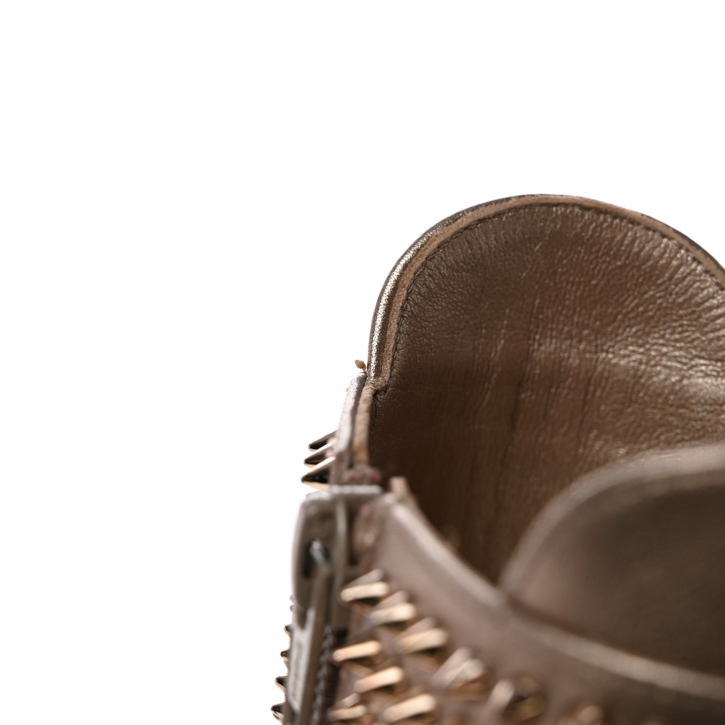 Calfskin Perle Spiked Hongroise 85 Ankle Boots 37 Colombe