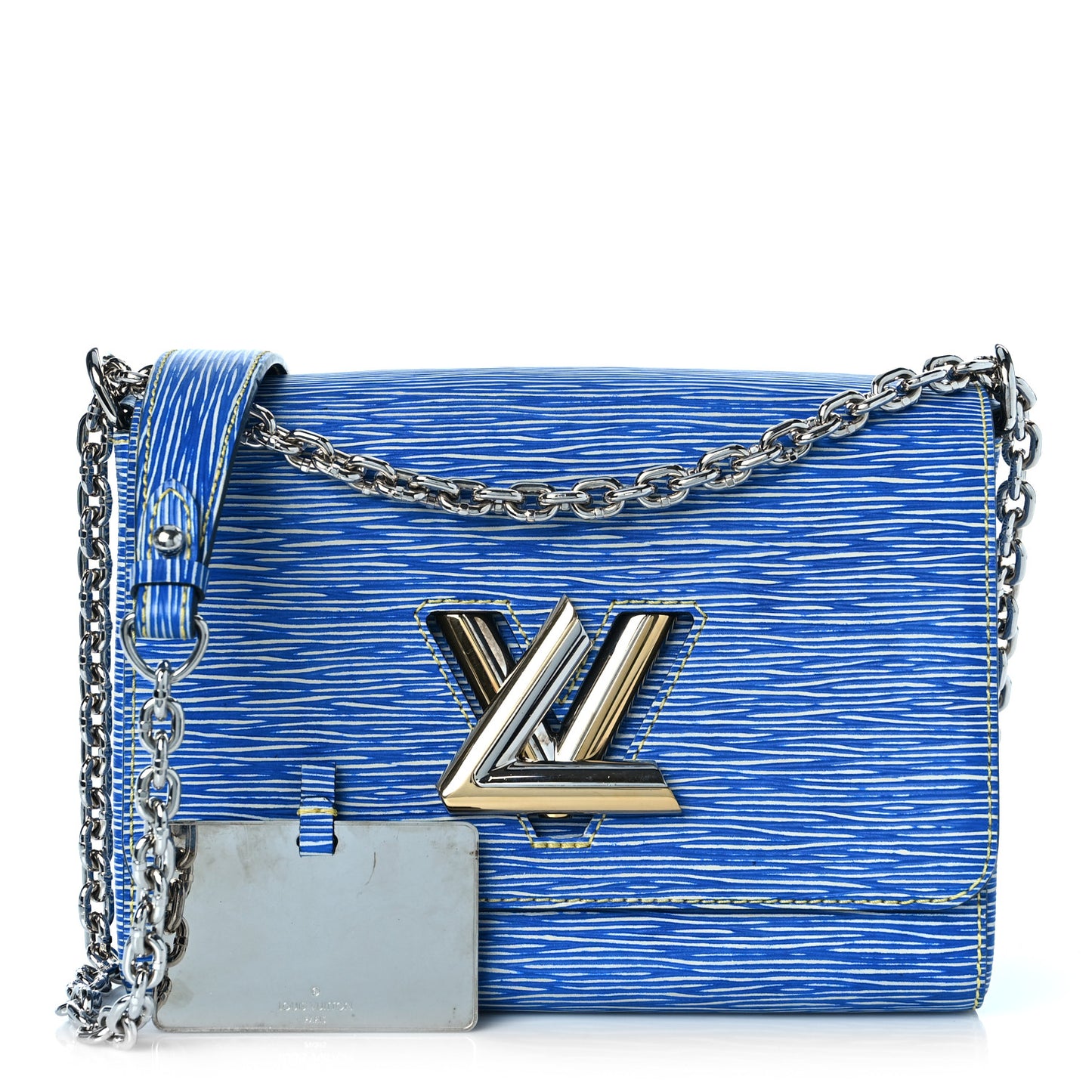 Epi Twist Shoulder Bag MM Denim Light