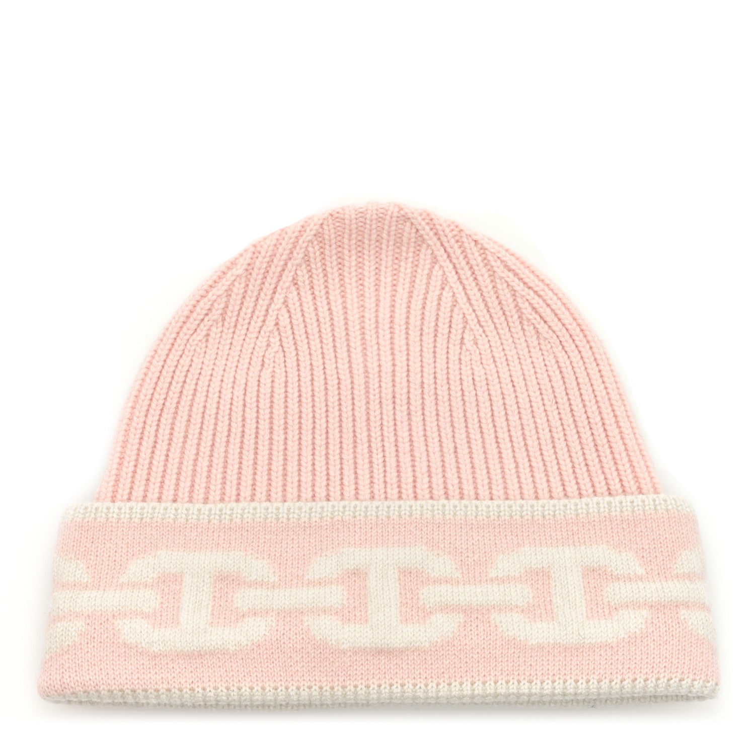 Hermes Cashmere Knit Heaven Beanie M Rose Poudre Ecru 1 of 6