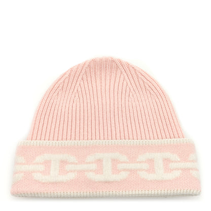 Hermes Cashmere Knit Heaven Beanie M Rose Poudre Ecru 1 of 6