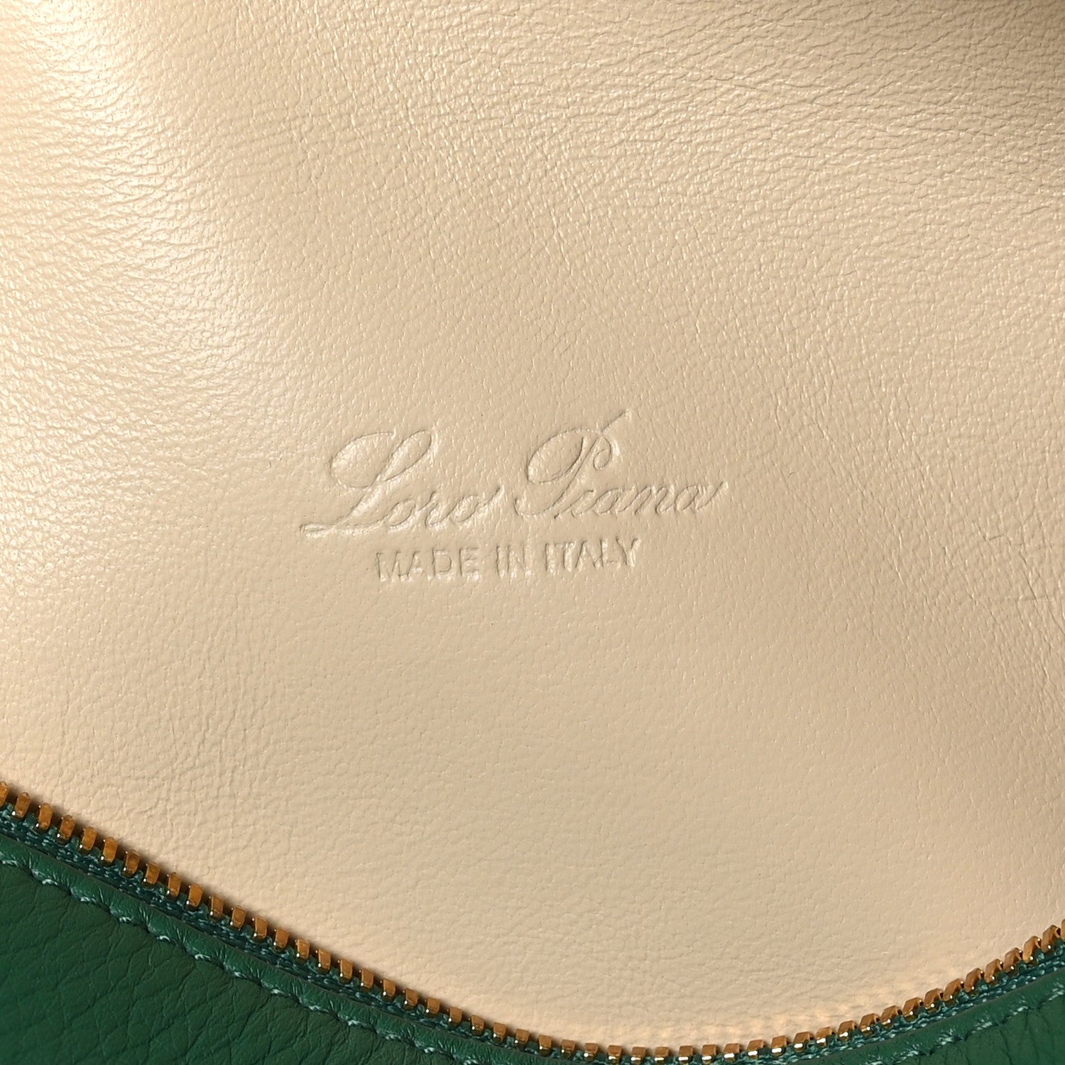 Loro Piana Grained Calfskin L19 Extra Pocket Pouch Forest Leaves 6 of 9