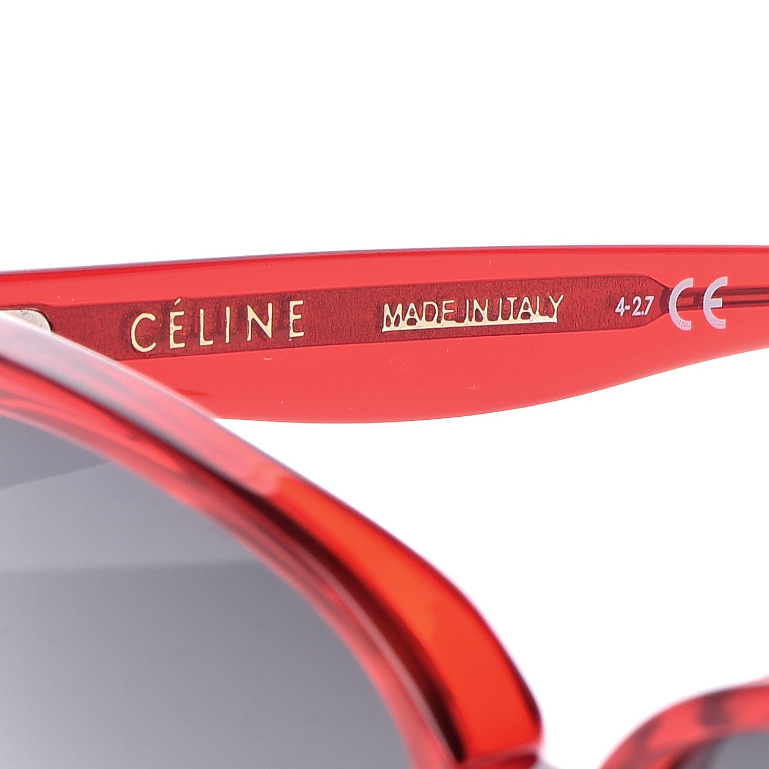 Celine Acetate CL40022F Sunglasses Red 5 of 7