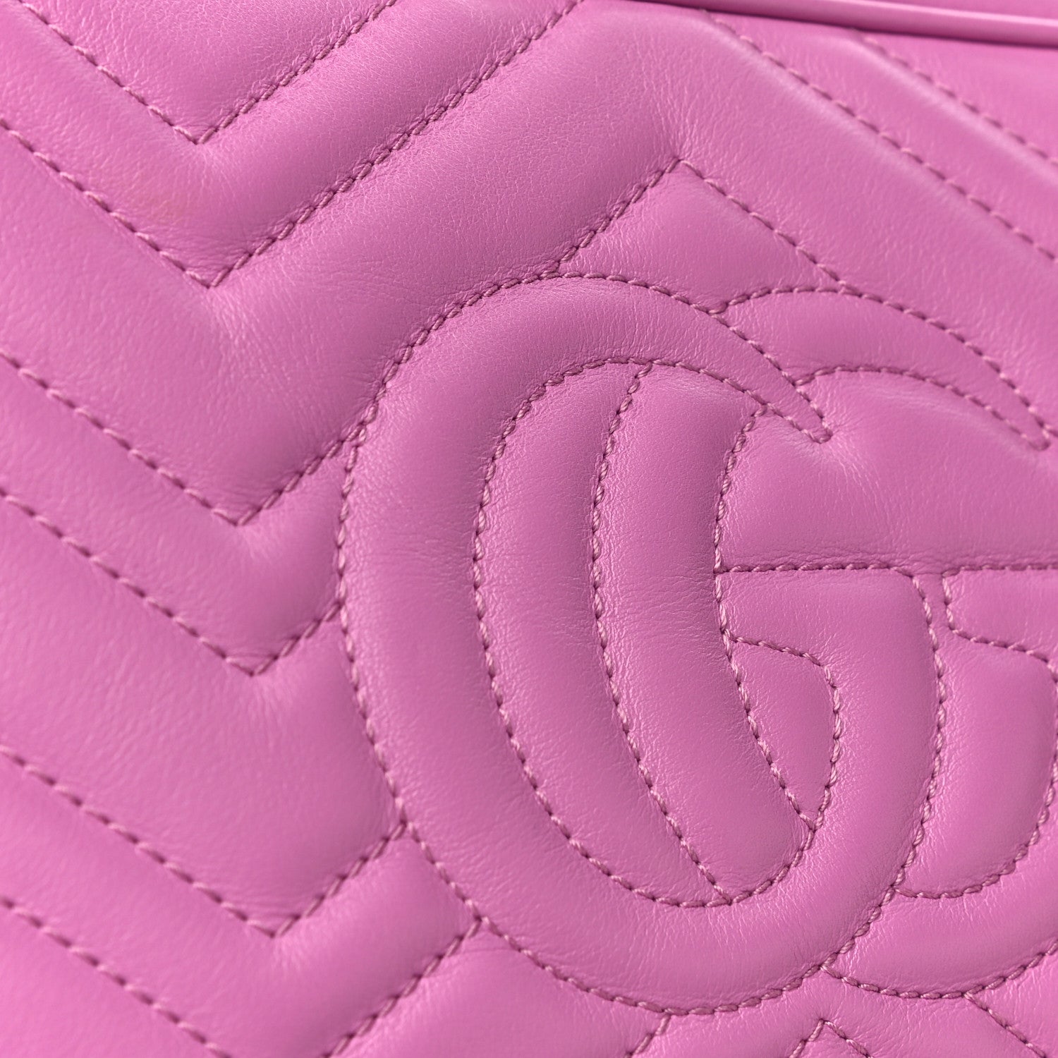 Gucci Calfskin Matelasse Small GG Marmont Chain Shoulder Bag Candy Mousse 15 of 15