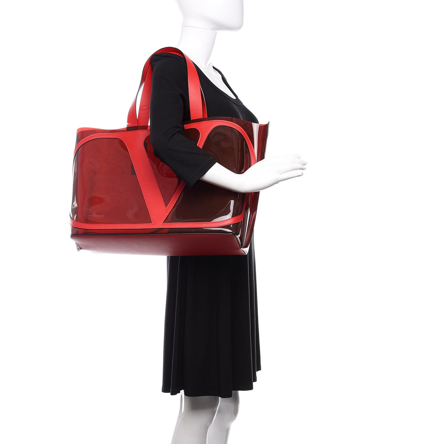 PVC Vlogo Escape Tote Red