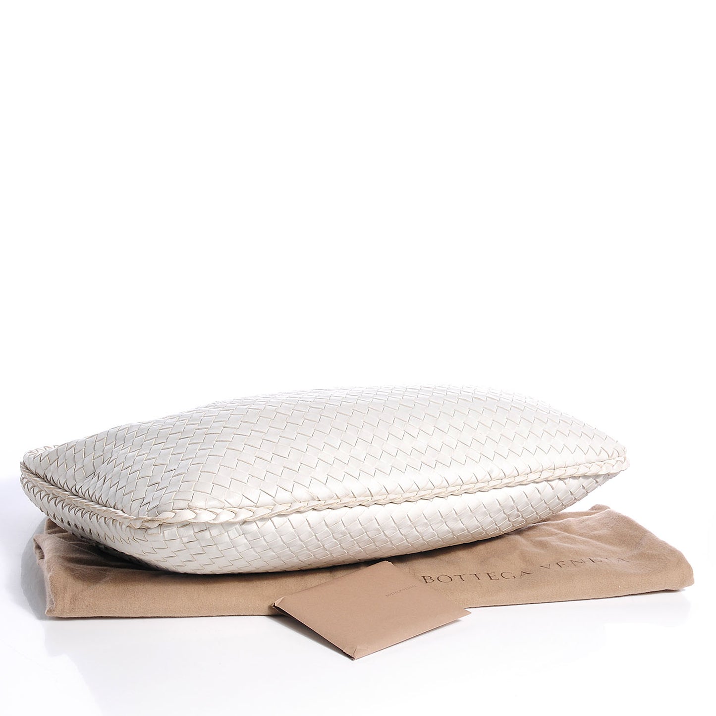 Nappa Intrecciato Large Hobo White