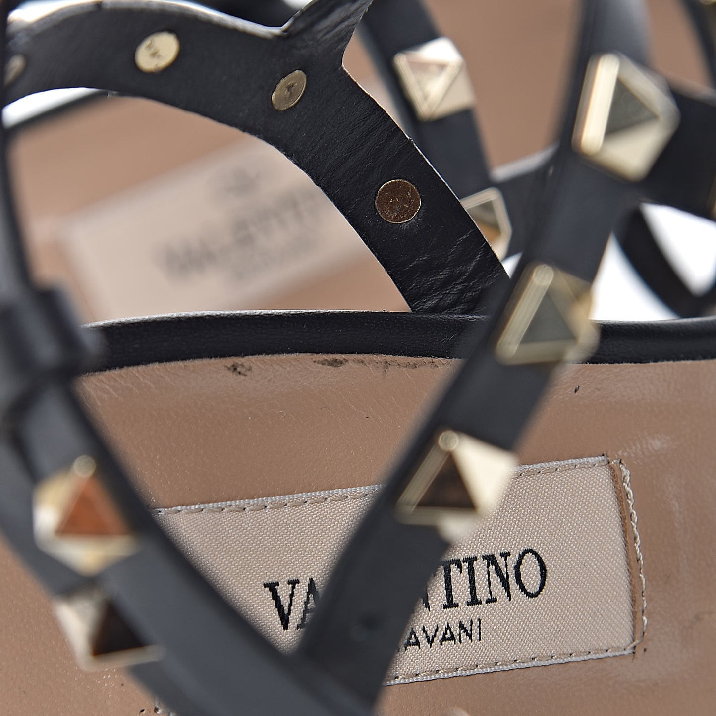 Calfskin Rockstud 90mm City Sandals 38 Black