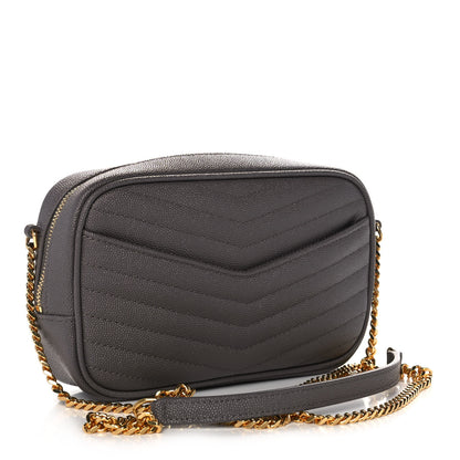 Saint Laurent Grain De Poudre Matelasse Monogram Mini Lou Camera Bag Fog 2 of 13