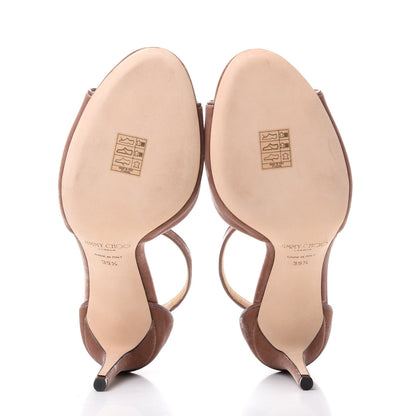 Jimmy Choo Velvet Annie 85 Sandals 39.5 Ballet Pink 6 of 10