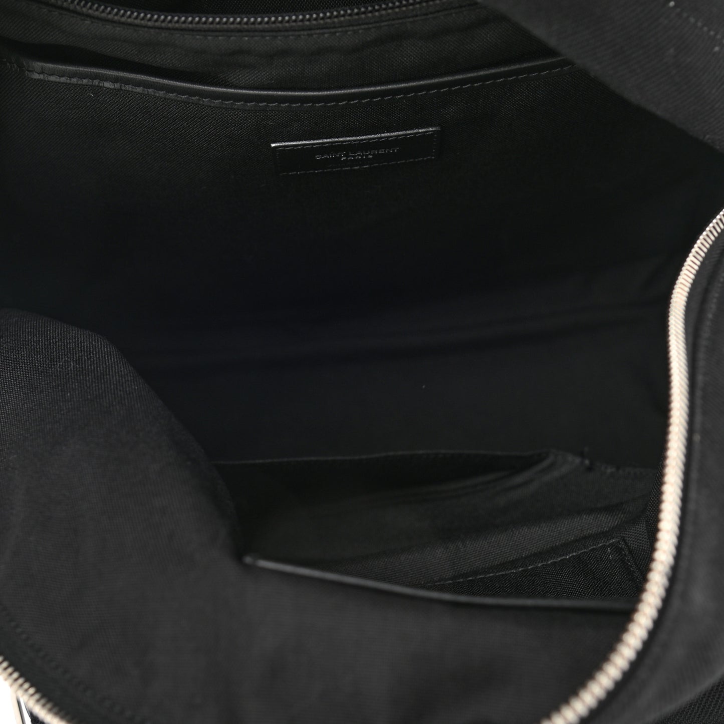 Canvas Signature Embroidered City Backpack Black