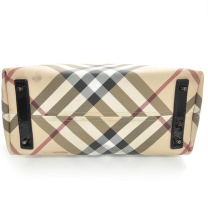 Burberry Patent Trim Nova Check Nickie Tote 4 of 8