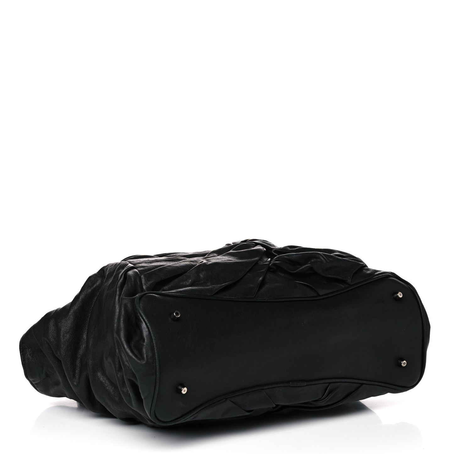 Lambskin Maggie Soft Knot Hobo Black