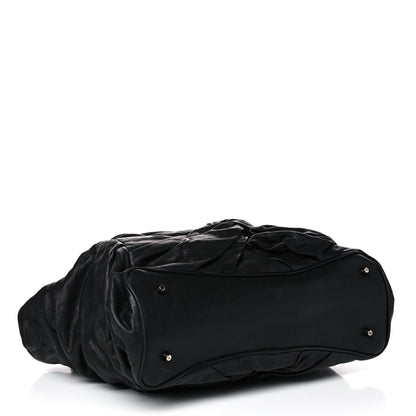 Burberry Lambskin Maggie Soft Knot Hobo Black 4 of 17