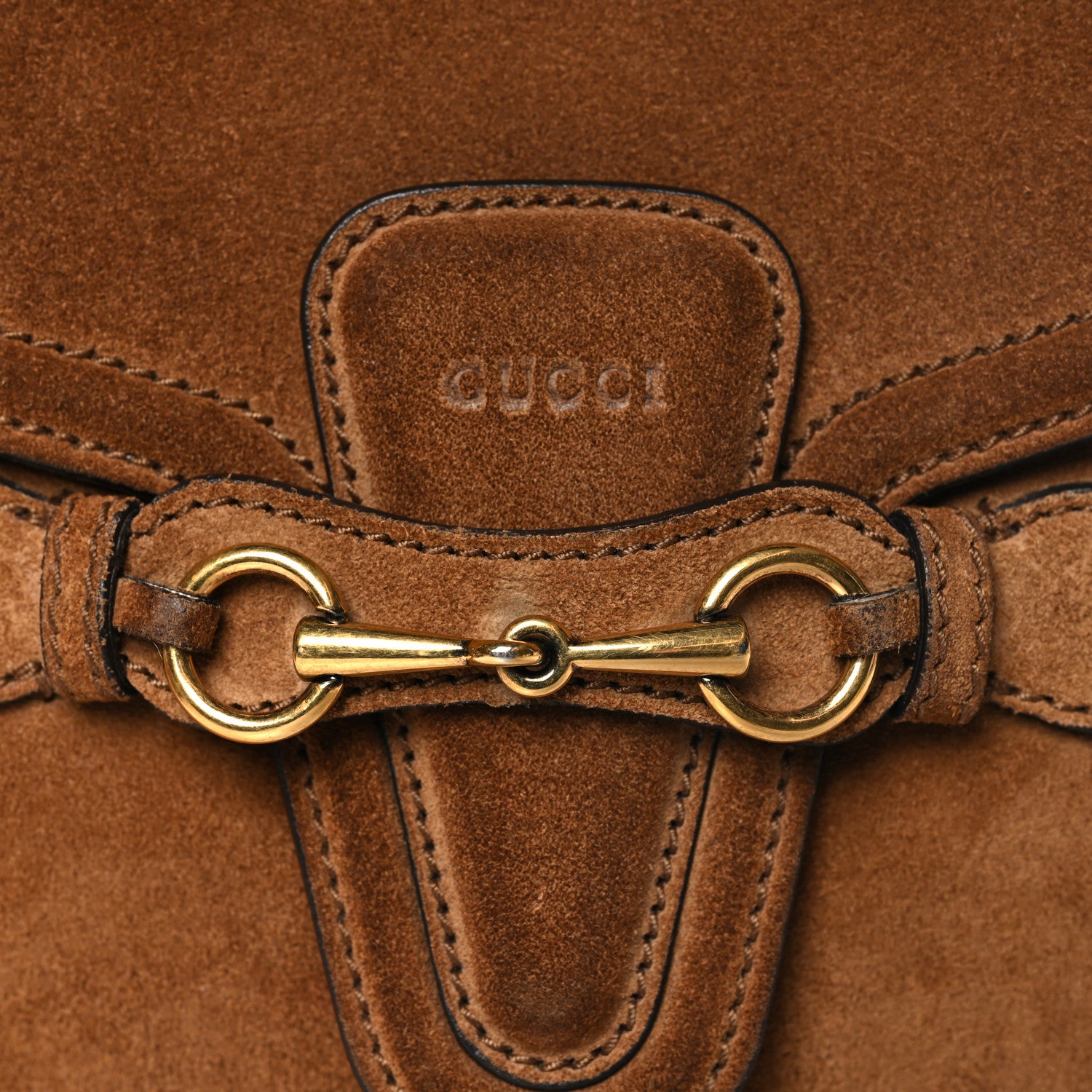 Gucci Suede Medium Lady Web Shoulder Bag New Marron 8 of 13
