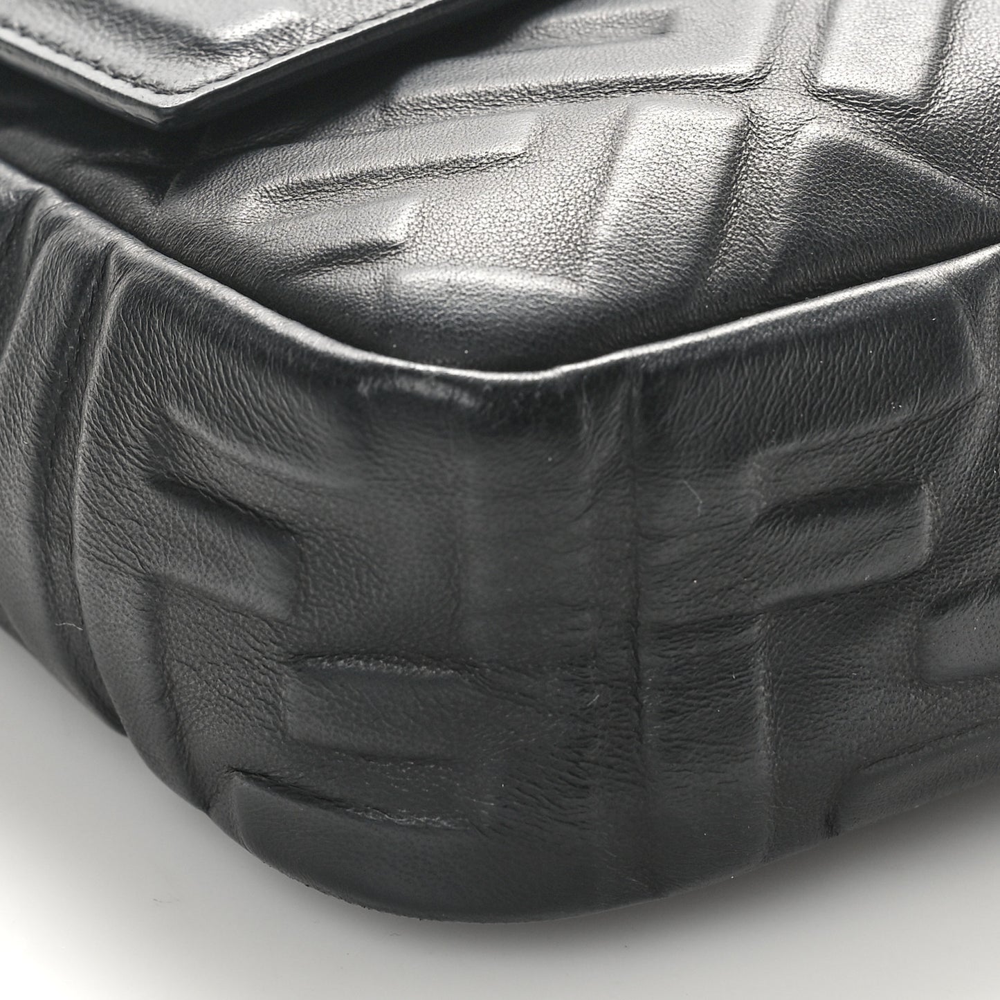 Nappa FF 1974 Embossed Baguette Black