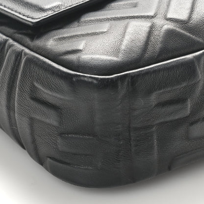 Fendi Nappa FF 1974 Embossed Baguette Black 9 of 10