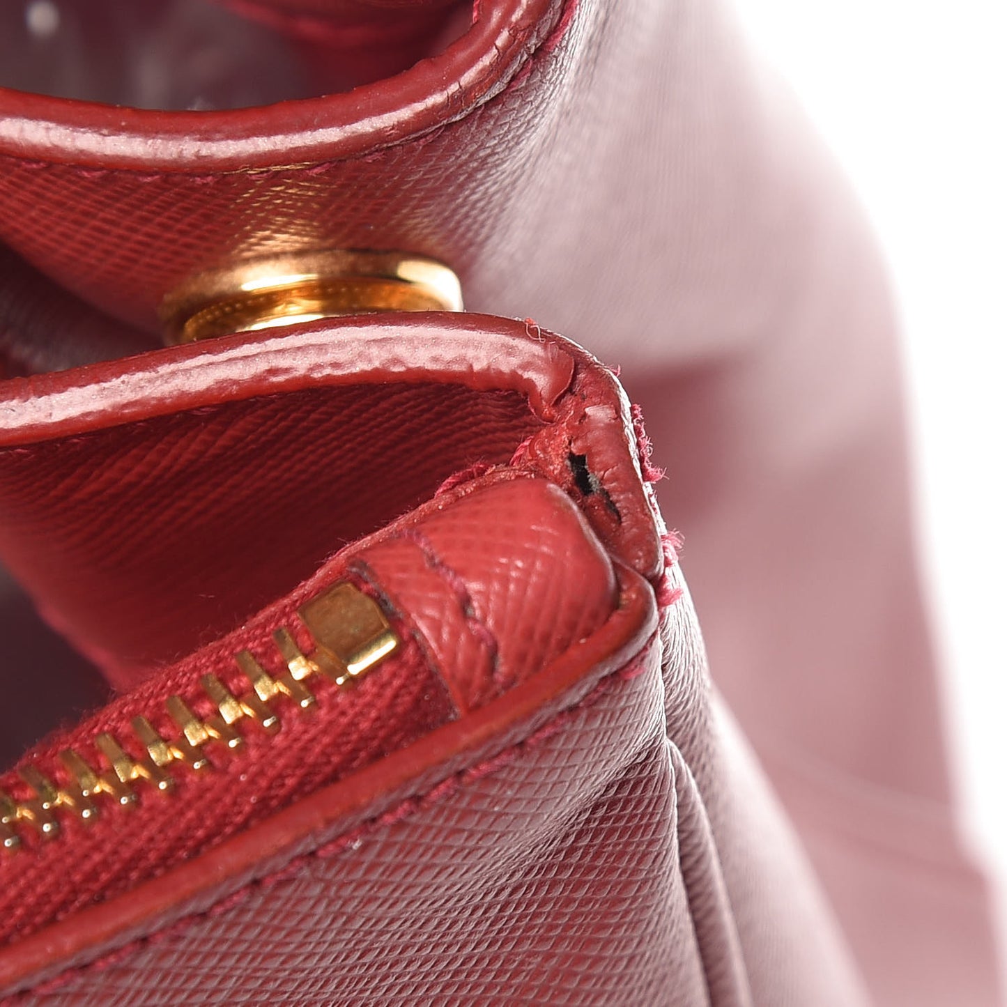 Saffiano Large Galleria Double Zip Tote Fuoco