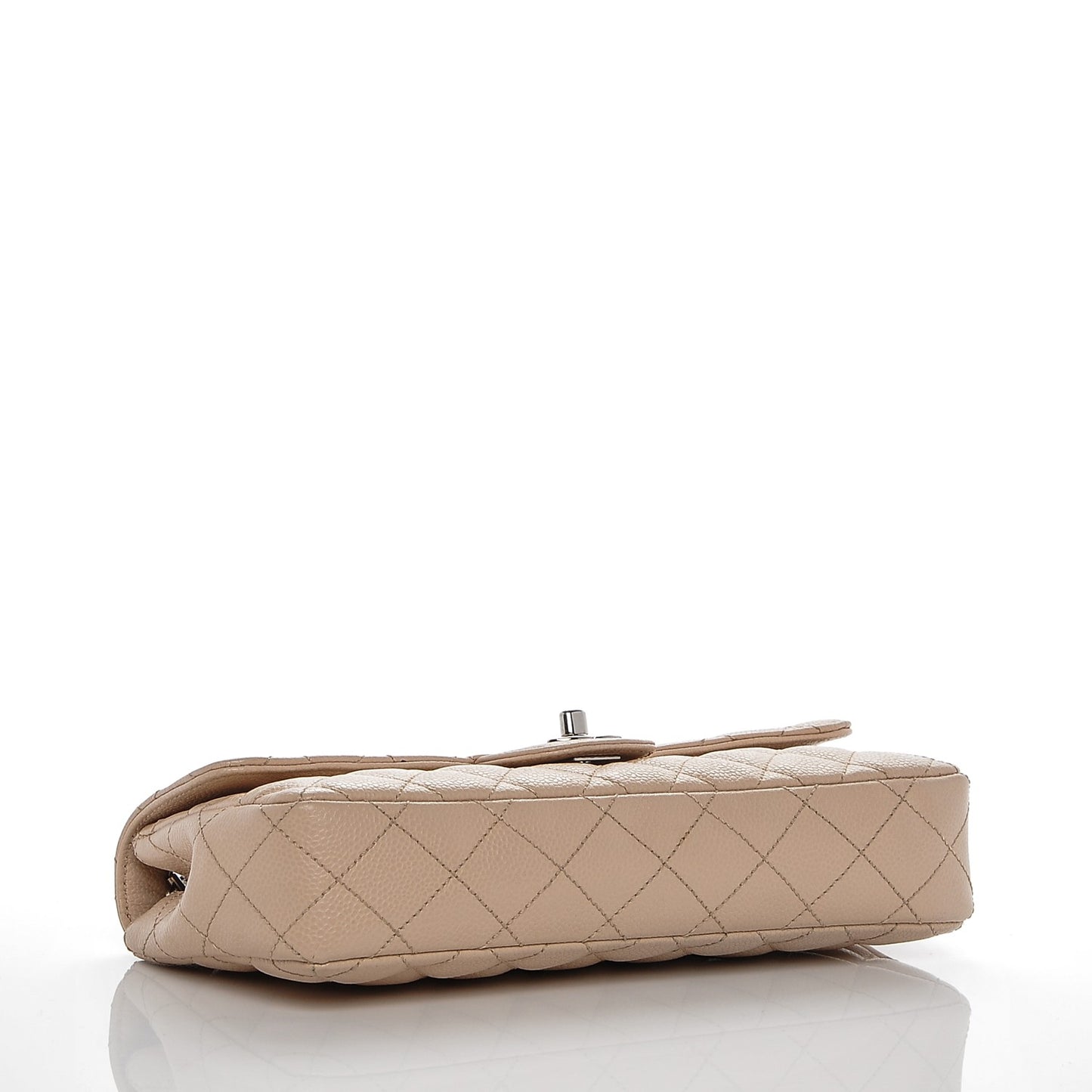 Caviar East West Flap Beige Clair