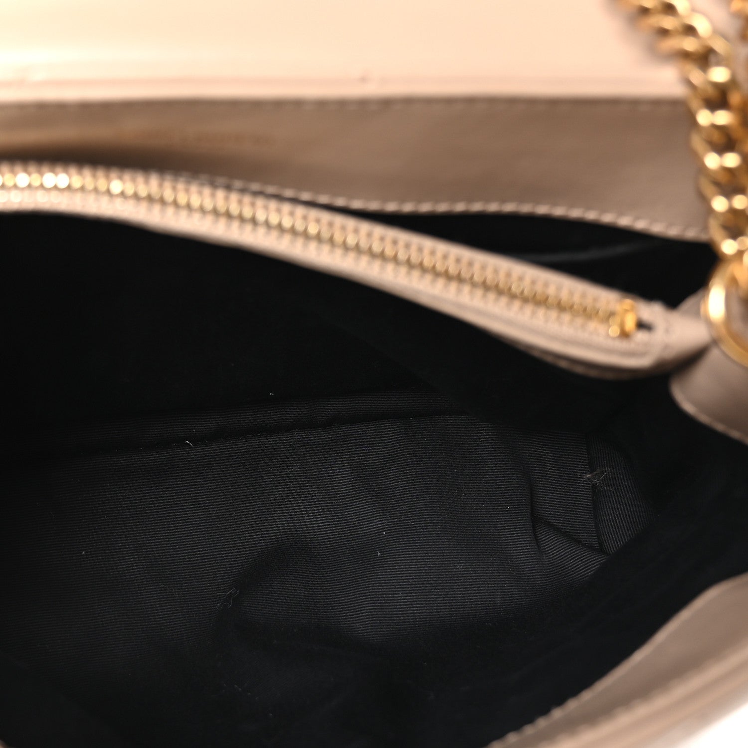 Saint Laurent Calfskin Y Quilted Monogram Small Loulou Chain Satchel Dark Beige 5 of 10