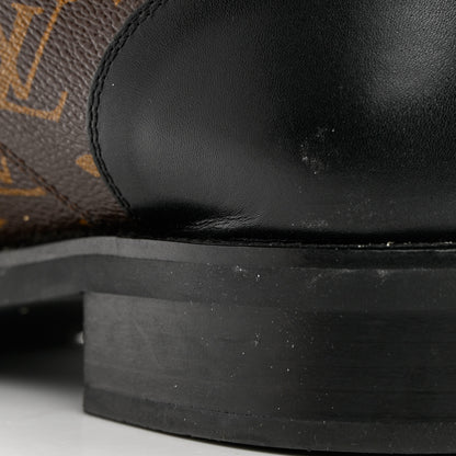 Louis Vuitton Calfskin Monogram Wonderland Flat Ranger Boots 41 Black 15 of 17