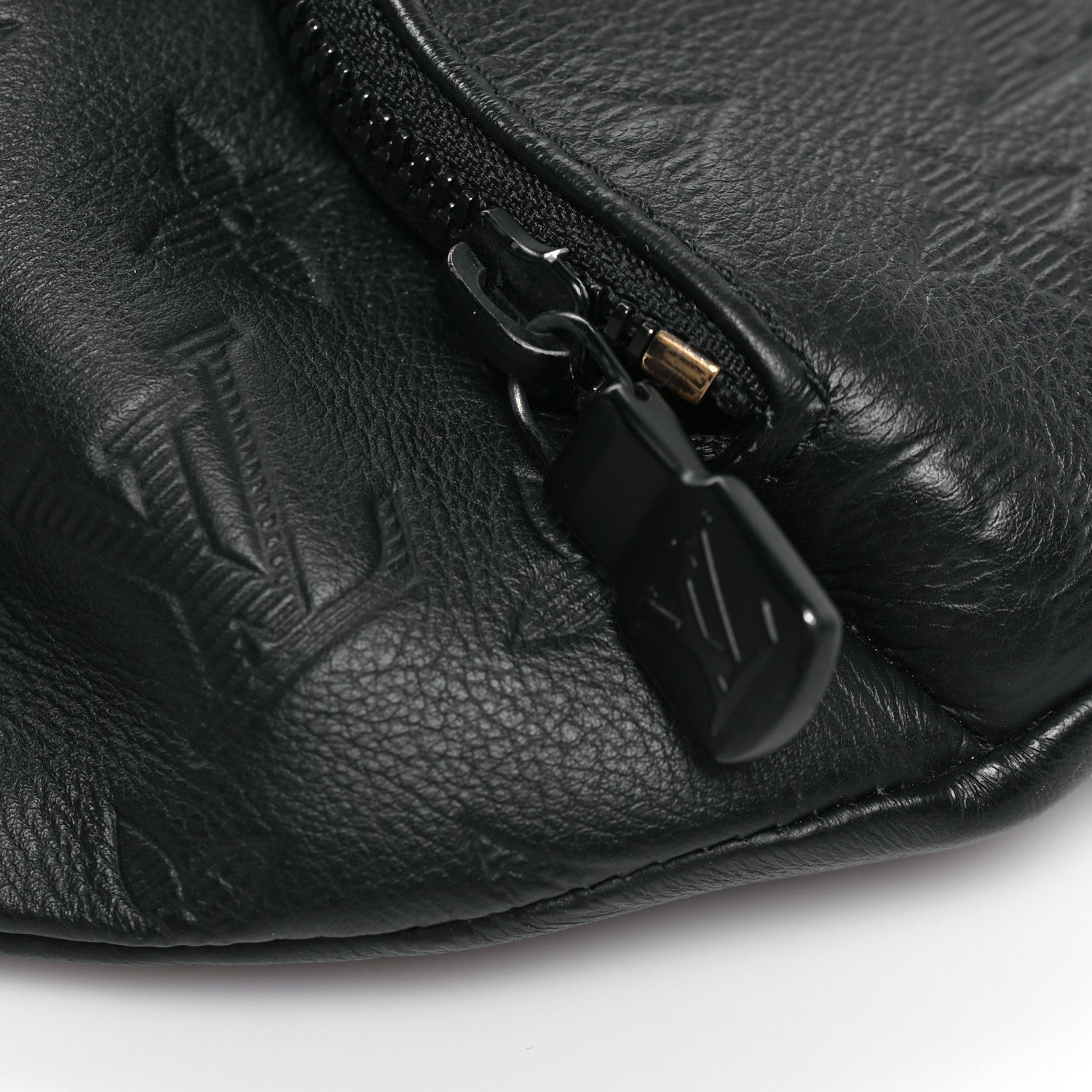 Louis Vuitton Calfskin Monogram Shadow Rush BumBag Black 8 of 9