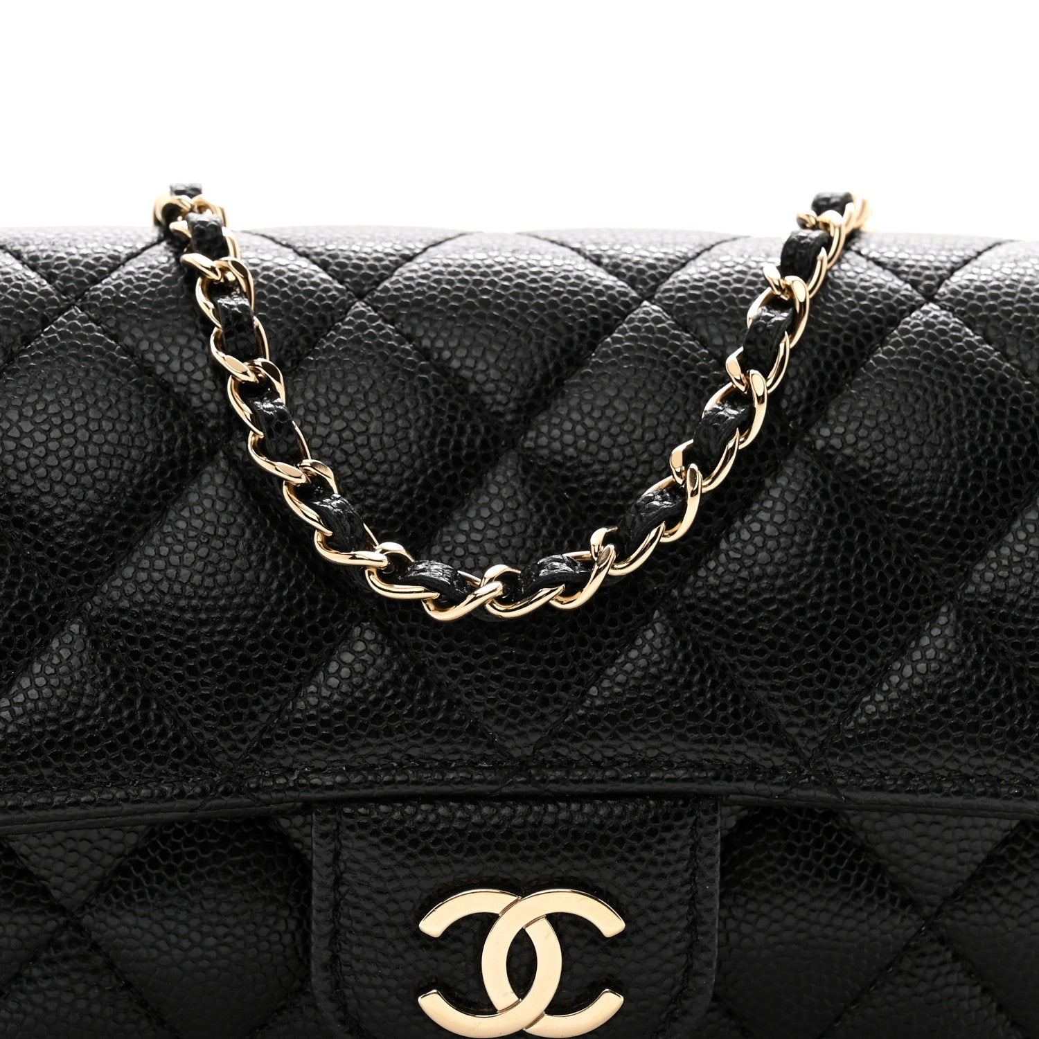 Chanel Caviar Quilted Glasses Case With Chain Black 9 of 12
