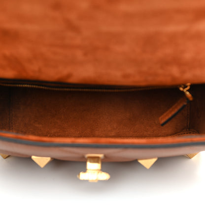 Valentino Garavani Grained Calfskin Medium Roman Stud Shoulder Bag Selleria 5 of 8