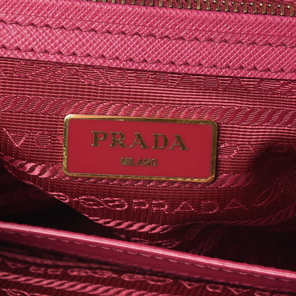 Prada Saffiano Lux Small Galleria Double Zip Tote Fuxia 8 of 14