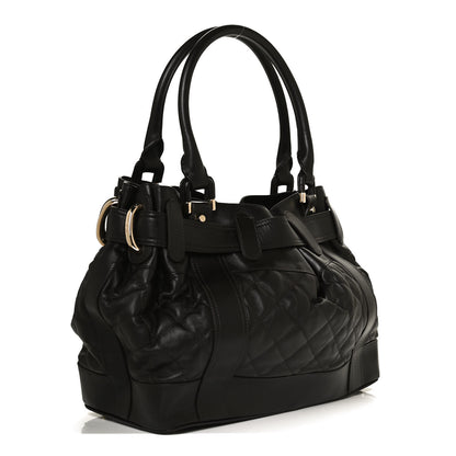 Burberry Calfskin Quilted Beaton Satchel Dark Brown 3 of 10