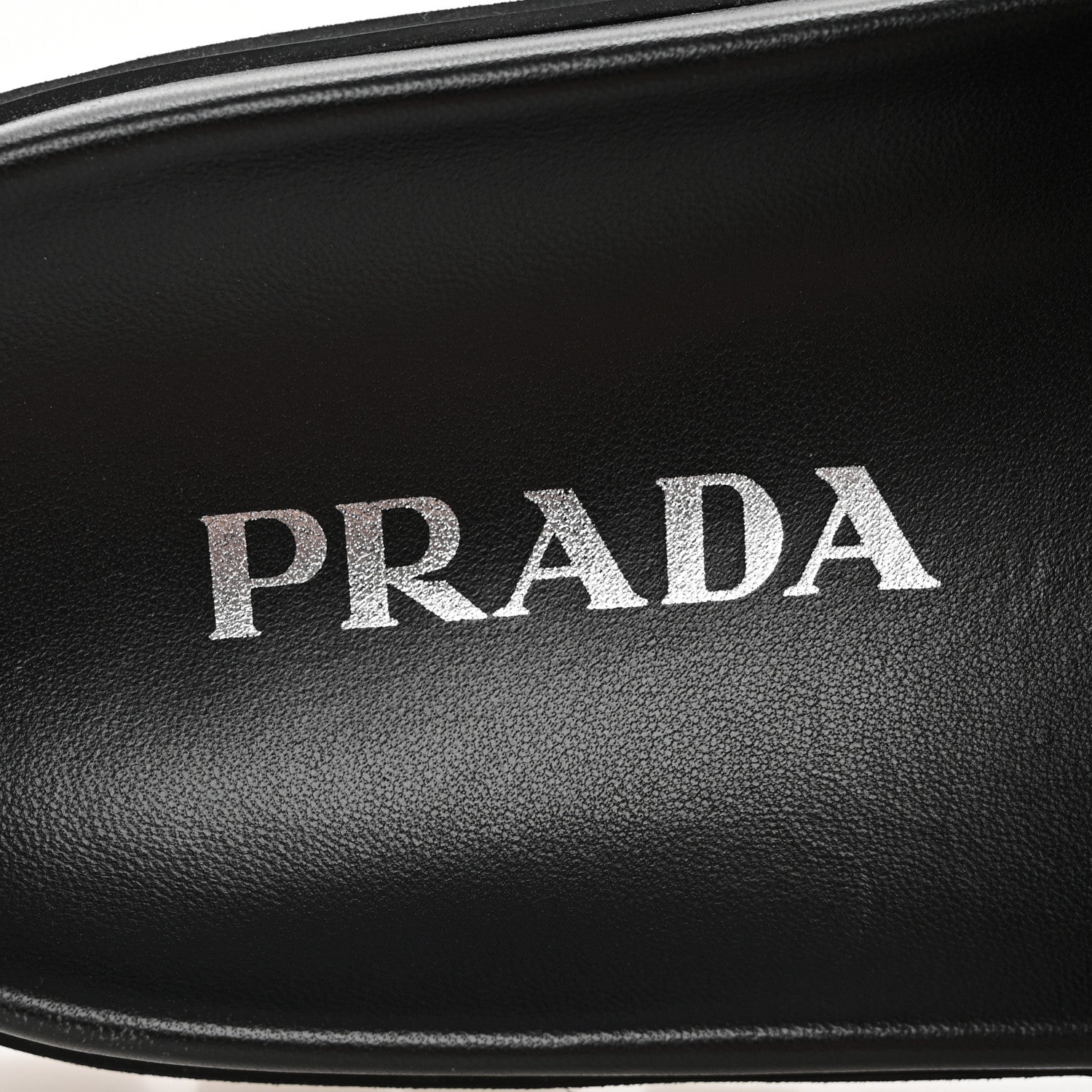 Prada Nappa Soft Padded Triangle Slide Sandals 36.5 Black 8 of 9