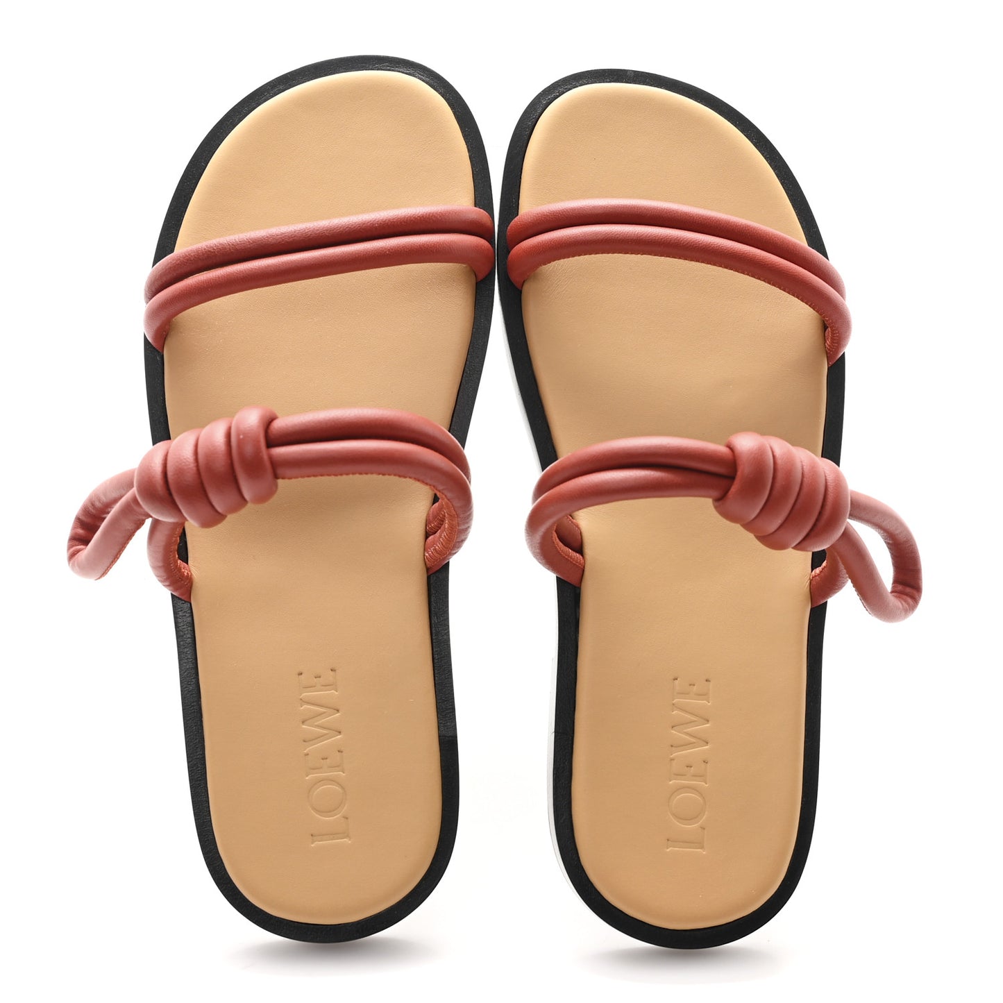 Calfskin Flamenco Sandals 36 Sand Dark Rust