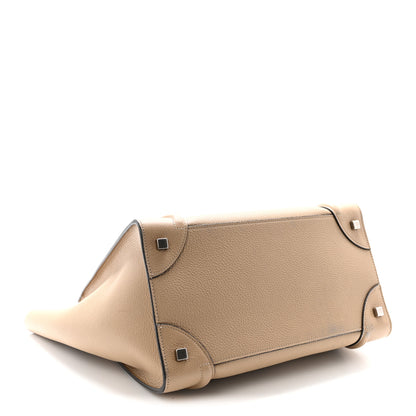 Celine Drummed Calfskin Mini Luggage Dune 4 of 9
