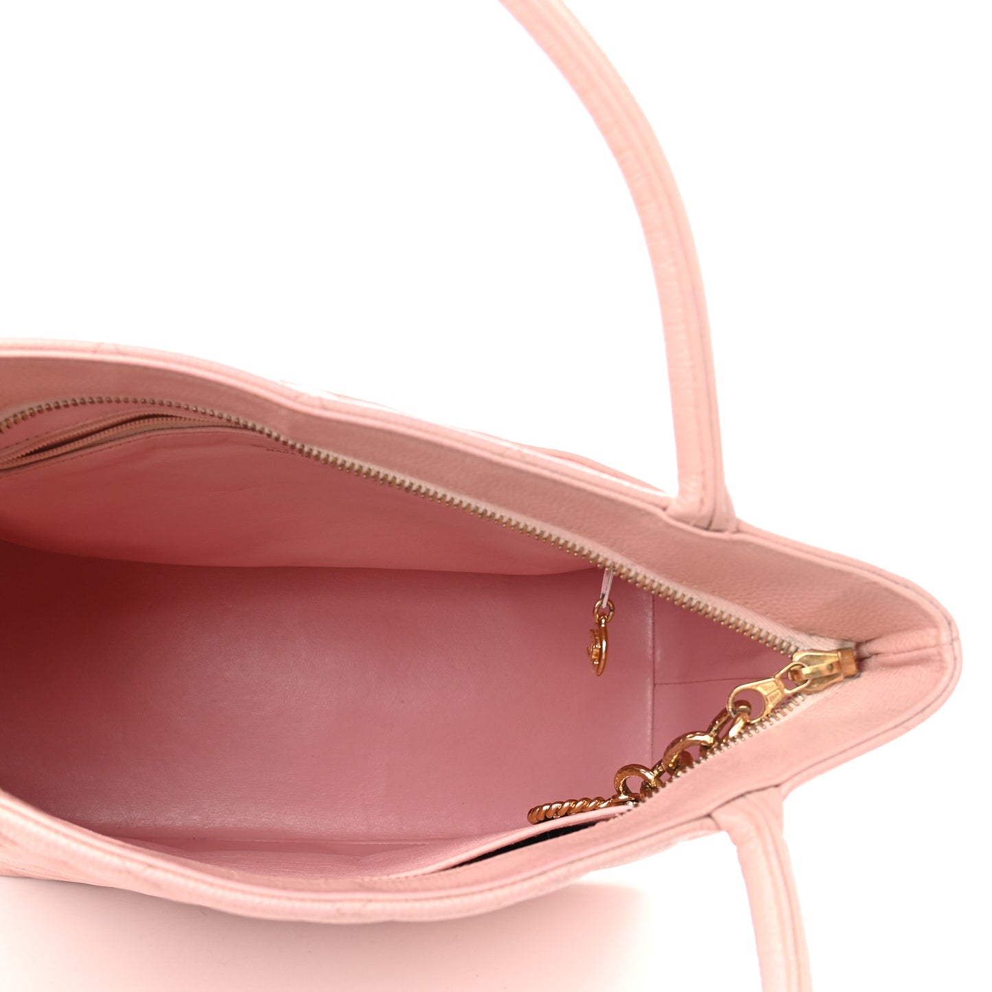 Caviar Quilted Medallion Tote Light Pink