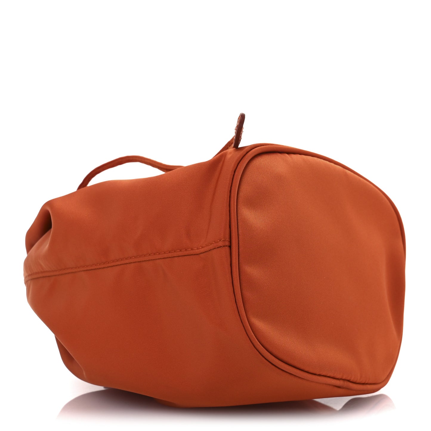 Saffiano Tessuto Nylon Bucket Wristlet Papaya