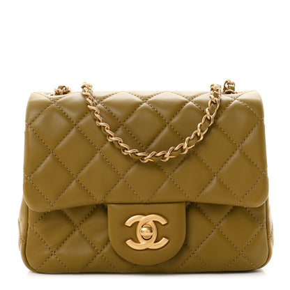 Chanel Lambskin Quilted Mini Pearl Crush Flap Green 1 of 11