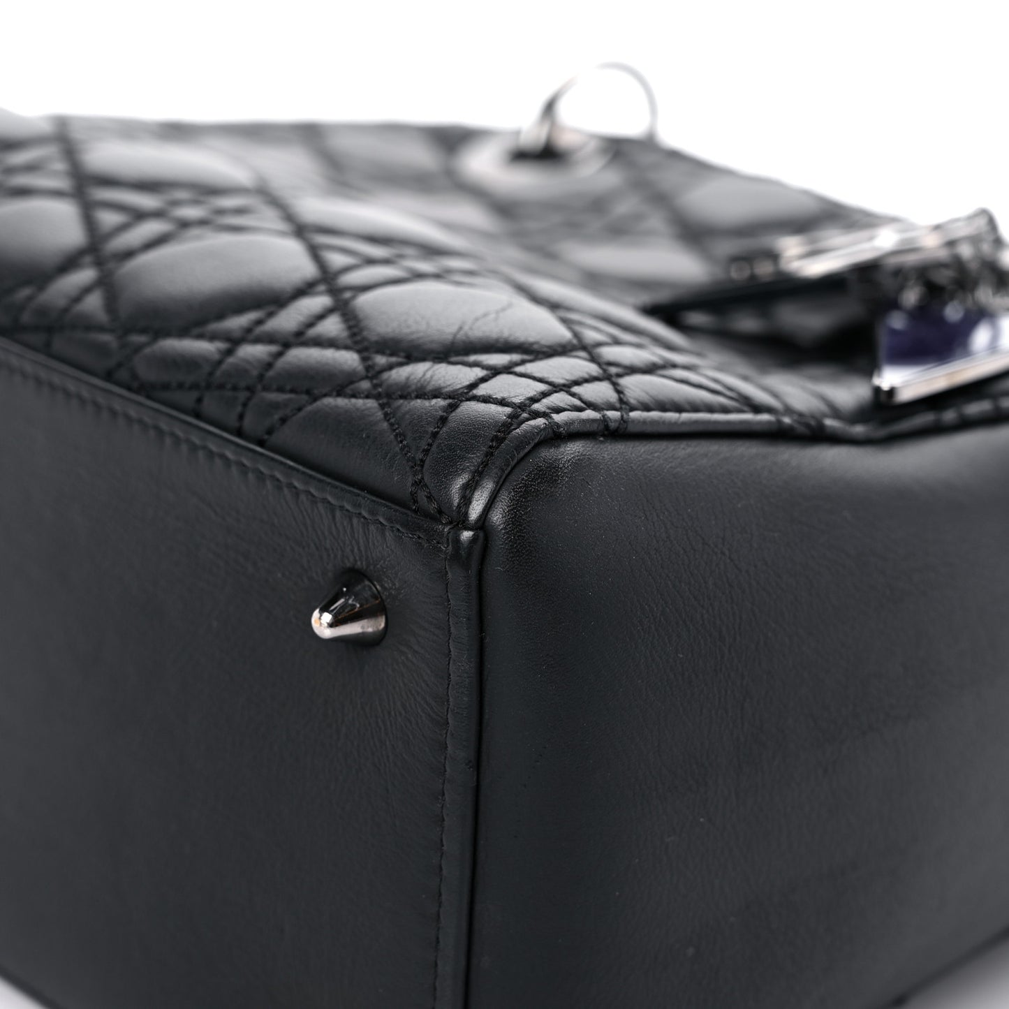 Calfskin Cannage Medium Anselm Reyle Lady Dior Black